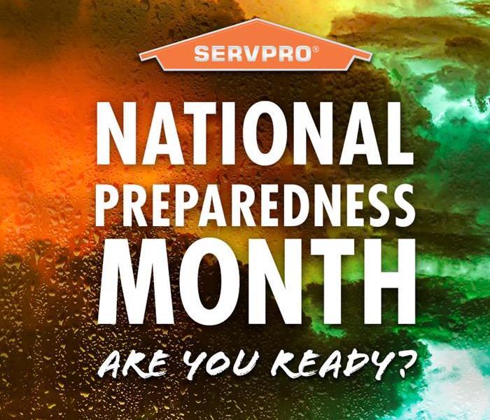 National Preparedness Month wording on multi color background